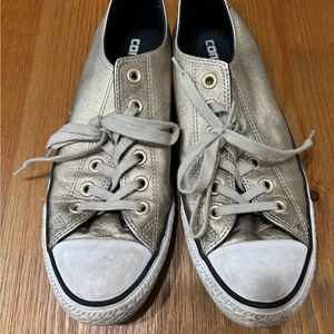 Converse Gold Metallic Sneakers